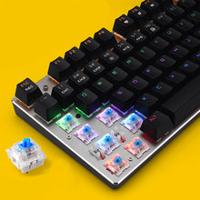 将图片加载到图库查看器,USB Mix Light Blue Switch Gaming Mechanical Keyboard 87 Keys for Tablet Desktop