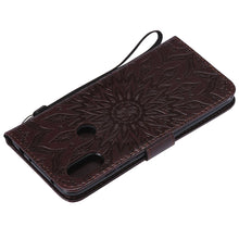Load image into Gallery viewer, Sunflower Embossing PU Leather Wallet Stand Case for Xiaomi Redmi Note 6 Pro