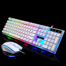 将图片加载到图库查看器,2Pcs Ergonomic LED Backlight Wired Gaming Wrist Rest Keyboard Gaming Mouse Set