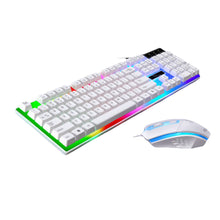 将图片加载到图库查看器,2Pcs Ergonomic LED Backlight Wired Gaming Wrist Rest Keyboard Gaming Mouse Set