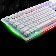 将图片加载到图库查看器,Waterproof Wired Illuminated Backlit Wrist Rest 104 Key Standard Gaming Keyboard
