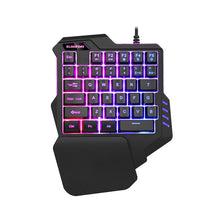 将图片加载到图库查看器,Pro Single Hand Glowing RGB Backlit USB Gaming Keyboard Mouse