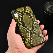 Load image into Gallery viewer, Boucho For iPhone XS Max XR 11 Pro Max X Case Snake Wood Texture Phone Cases For iPhone 7 8 6 6s plus PU Leather Soft Cover