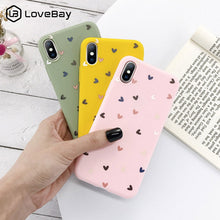 Load image into Gallery viewer, Lovebay Silicone Love Heart Phone Case For iPhone 11 Pro X XR XS Max 7 8 6 6s Plus 5 5s SE Candy Color Shell Soft TPU Back Cover