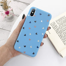 Load image into Gallery viewer, Lovebay Silicone Love Heart Phone Case For iPhone 11 Pro X XR XS Max 7 8 6 6s Plus 5 5s SE Candy Color Shell Soft TPU Back Cover