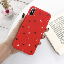 Load image into Gallery viewer, Lovebay Silicone Love Heart Phone Case For iPhone 11 Pro X XR XS Max 7 8 6 6s Plus 5 5s SE Candy Color Shell Soft TPU Back Cover