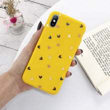 Load image into Gallery viewer, Lovebay Silicone Love Heart Phone Case For iPhone 11 Pro X XR XS Max 7 8 6 6s Plus 5 5s SE Candy Color Shell Soft TPU Back Cover
