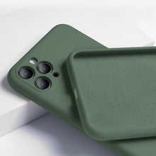 Cargar imagen en el visor de la galería, For iPhone 11 Case Liquid Silicone Matte Soft Cover For Apple iPhone 11 Pro Max Flexible Shockproof Phone Case Midnight Green
