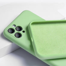 Cargar imagen en el visor de la galería, For iPhone 11 Case Liquid Silicone Matte Soft Cover For Apple iPhone 11 Pro Max Flexible Shockproof Phone Case Midnight Green