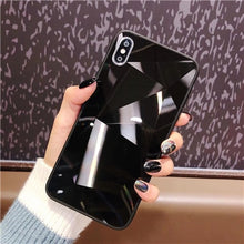 Cargar imagen en el visor de la galería, Diamond Texture Mirror Phone Case For iphone 7 8 6s 6 plus Cute Soft TPU Shockproof Cover For iphone X Xs Max 6 Xr 7 8 Case
