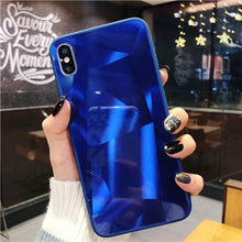 Cargar imagen en el visor de la galería, Diamond Texture Mirror Phone Case For iphone 7 8 6s 6 plus Cute Soft TPU Shockproof Cover For iphone X Xs Max 6 Xr 7 8 Case