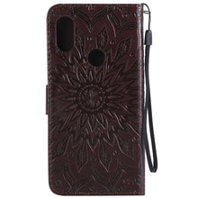 Load image into Gallery viewer, Sunflower Embossing PU Leather Wallet Stand Case for Xiaomi Redmi Note 6 Pro
