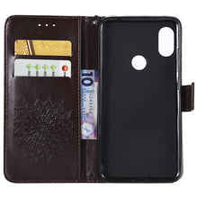 Load image into Gallery viewer, Sunflower Embossing PU Leather Wallet Stand Case for Xiaomi Redmi Note 6 Pro
