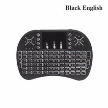 将图片加载到图库查看器，Mini Wireless Keyboard 2.4GHz 3 color English Russian Backlight touch screen mouse control Multi-function keyboard
