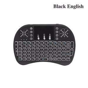 Mini Wireless Keyboard 2.4GHz 3 color English Russian Backlight touch screen mouse control Multi-function keyboard