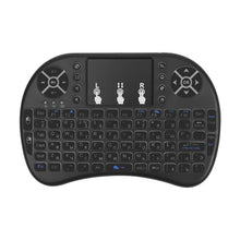 将图片加载到图库查看器，Mini Wireless Keyboard 2.4GHz 3 color English Russian Backlight touch screen mouse control Multi-function keyboard
