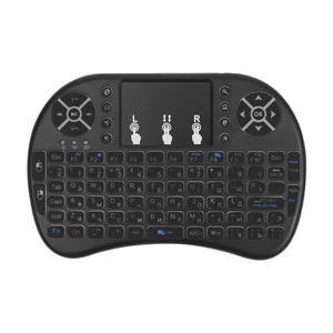 Mini Wireless Keyboard 2.4GHz 3 color English Russian Backlight touch screen mouse control Multi-function keyboard