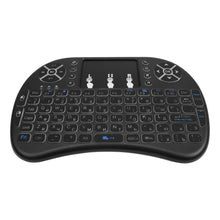 将图片加载到图库查看器，Mini Wireless Keyboard 2.4GHz 3 color English Russian Backlight touch screen mouse control Multi-function keyboard
