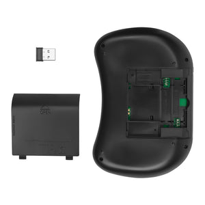 Mini Wireless Keyboard 2.4GHz 3 color English Russian Backlight touch screen mouse control Multi-function keyboard