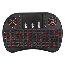 将图片加载到图库查看器，Mini Wireless Keyboard 2.4GHz 3 color English Russian Backlight touch screen mouse control Multi-function keyboard
