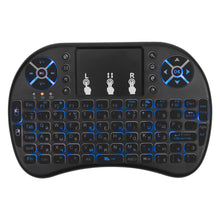 将图片加载到图库查看器，Mini Wireless Keyboard 2.4GHz 3 color English Russian Backlight touch screen mouse control Multi-function keyboard
