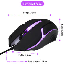 Cargar imagen en el visor de la galería, Lightweight and sensitive mouse Multifunctional game wired LED
