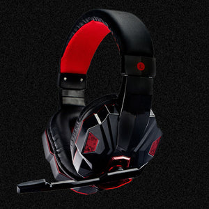 3.5mm Earphone Gaming Headset Stereo with Microphone LED
