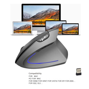 Ergonomic Vertical Chargeable 2.4GHz USB Wireless Gaming Mouse