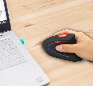 Ergonomic Vertical Chargeable 2.4GHz USB Wireless Gaming Mouse