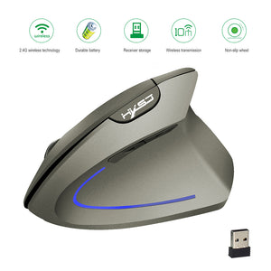 Ergonomic Vertical Chargeable 2.4GHz USB Wireless Gaming Mouse
