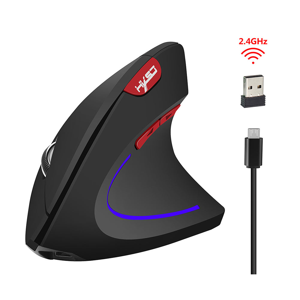 Ergonomic Vertical Chargeable 2.4GHz USB Wireless Gaming Mouse