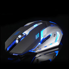将图片加载到图库查看器，X7 7 Colors Light Silent 6 Buttons Rechargeable Wireless Optical Gaming Mouse
