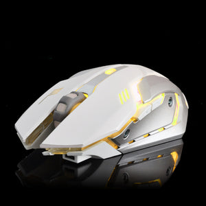 X7 7 Colors Light Silent 6 Buttons Rechargeable Wireless Optical Gaming Mouse