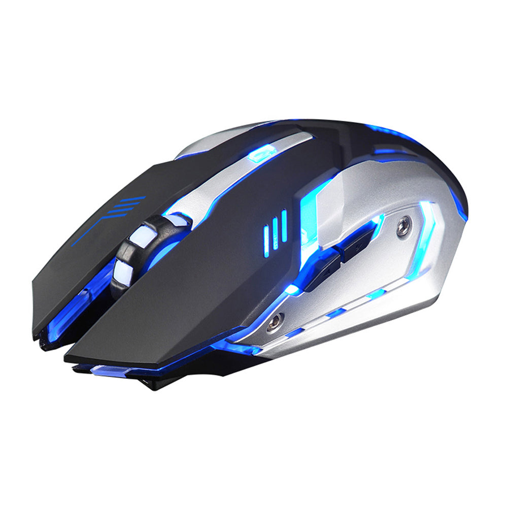 X7 7 Colors Light Silent 6 Buttons Rechargeable Wireless Optical Gaming Mouse