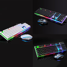将图片加载到图库查看器，2Pcs Ergonomic LED Backlight Wired Gaming Wrist Rest Keyboard Gaming Mouse Set
