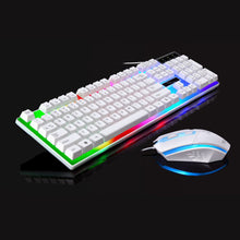 将图片加载到图库查看器，2Pcs Ergonomic LED Backlight Wired Gaming Wrist Rest Keyboard Gaming Mouse Set
