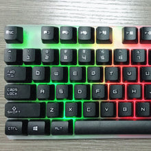 将图片加载到图库查看器，2Pcs Ergonomic LED Backlight Wired Gaming Wrist Rest Keyboard Gaming Mouse Set
