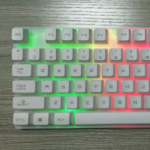 将图片加载到图库查看器，2Pcs Ergonomic LED Backlight Wired Gaming Wrist Rest Keyboard Gaming Mouse Set
