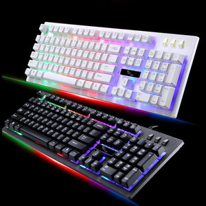 Waterproof Wired Illuminated Backlit Wrist Rest 104 Key Standard Gaming Keyboard