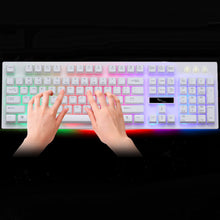 Load image into Gallery viewer, Waterproof Wired Illuminated Backlit Wrist Rest 104 Key Standard Gaming Keyboard

