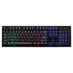 Waterproof Wired Illuminated Backlit Wrist Rest 104 Key Standard Gaming Keyboard