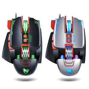 V9 Ergonomic Lighting Adjustable DPI 8 Keys USB Wired Mechanical Gaming Mouse