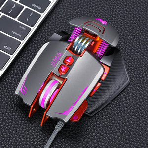 V9 Ergonomic Lighting Adjustable DPI 8 Keys USB Wired Mechanical Gaming Mouse