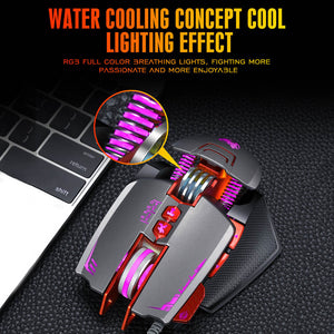 V9 Ergonomic Lighting Adjustable DPI 8 Keys USB Wired Mechanical Gaming Mouse