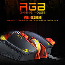 将图片加载到图库查看器，V9 Ergonomic Lighting Adjustable DPI 8 Keys USB Wired Mechanical Gaming Mouse
