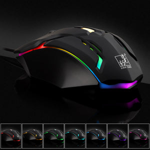 K2 Colorful Light Adjustable DPI Optical Wired Gaming Mouse