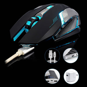 2.4Ghz 6 Buttons Wireless LED Lighting Gaming Mouse