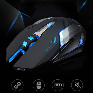 2.4Ghz 6 Buttons Wireless LED Lighting Gaming Mouse