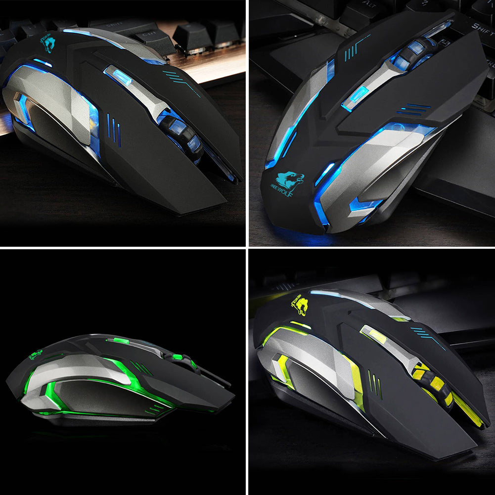 2.4Ghz 6 Buttons Wireless LED Lighting Gaming Mouse