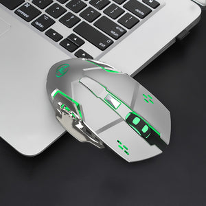 M70GY 2400DPI 2.4G Wireless Gaming Device 6 Buttons Color Light Optical Mouse